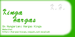 kinga hargas business card